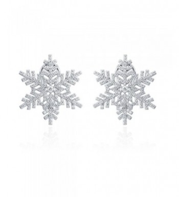ZS Jewelry Snowflake Earring Zirconia