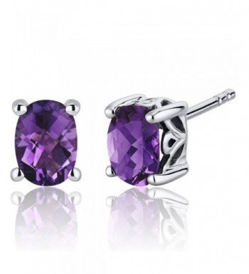 Amethyst Earrings Sterling Silver Carats