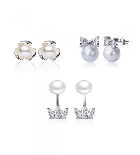 Silver Imitation Pearls Earrings Jewelry