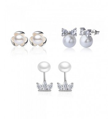 Silver Imitation Pearls Earrings Jewelry