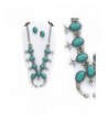Turquoise Silver Southwest Blossom Necklace