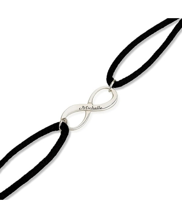 Infinity Bracelet Sterling Silver Engraved