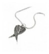 Oxidized Sterling Feather Pendant Necklace