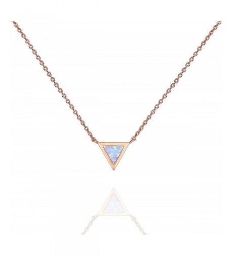 PAVOI Plated Triangle Bezel Necklace