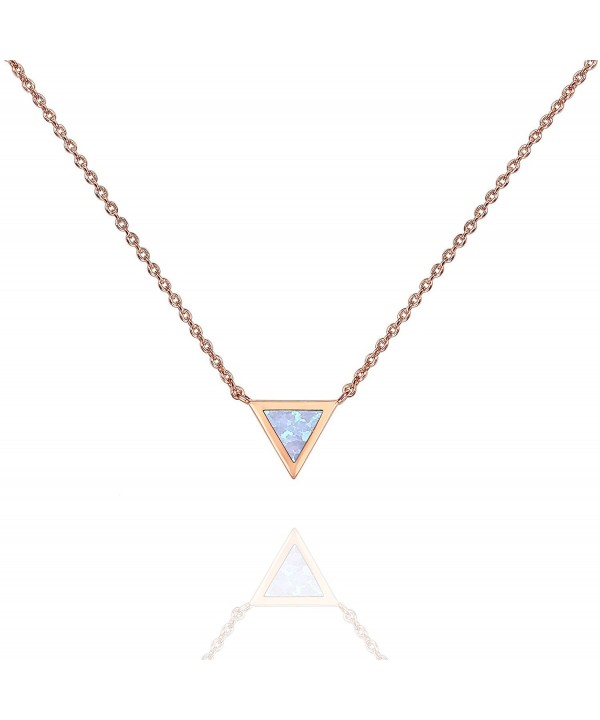 PAVOI Plated Triangle Bezel Necklace