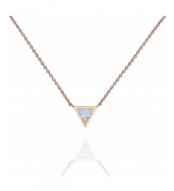 PAVOI Plated Triangle Bezel Necklace