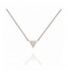 PAVOI Plated Triangle Bezel Necklace