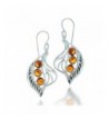 Rhodium Plated Sterling Gemstone Earrings