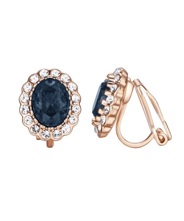 Yoursfs Sapphire Earrings Circular Crystal