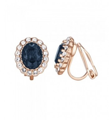 Yoursfs Sapphire Earrings Circular Crystal
