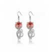 Crystal Diamond Earrings SWAROVSKI Crystal Red