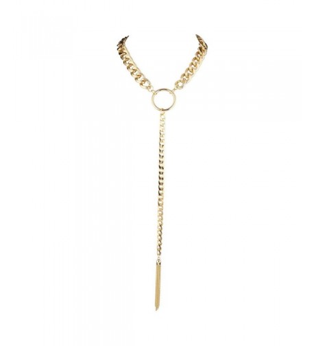 Lux Accessories Goldtone Tassel Necklace