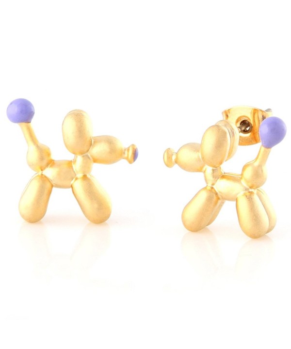 LAONATO Balloon Stud Earrings Gold