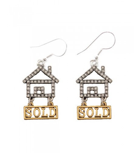 Realtor Crystal Silver Earrings Jewelry