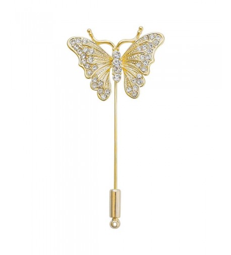 DMI Jewelry Crystal Butterfly Gold Color