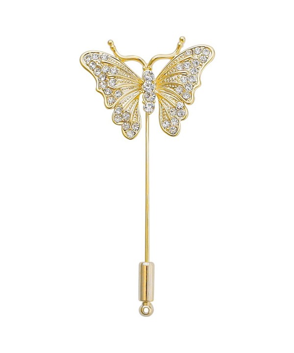 DMI Jewelry Crystal Butterfly Gold Color