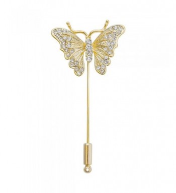 DMI Jewelry Crystal Butterfly Gold Color