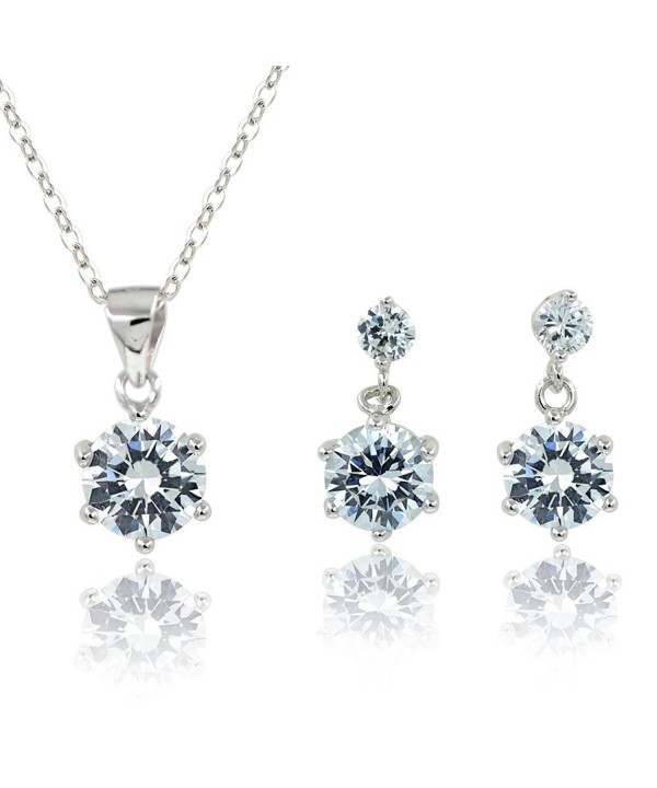 Solitaire Necklace Earrings Stones Jewelry