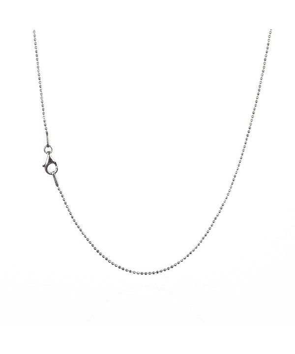 Sterling Diamond Cut Chain Necklace Clasp RHODIUM