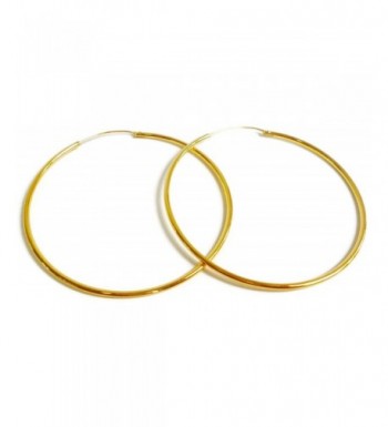 Yellow Plated Continuous Endless Earrings