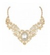 BriLove Vintaged Inspired Statement Gold Tone