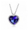 Ocean Heart Pendant Necklace Crystal