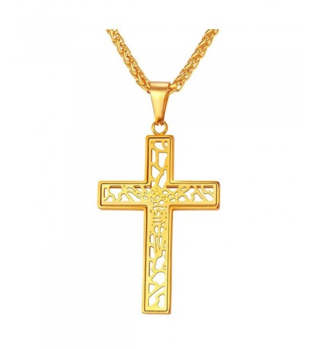 U7 Catholic Pendant Crucifix Necklace