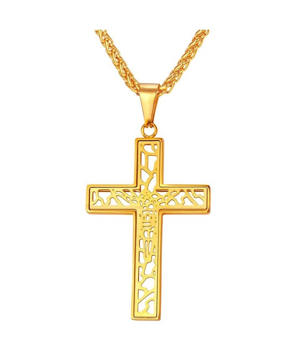 U7 Catholic Pendant Crucifix Necklace