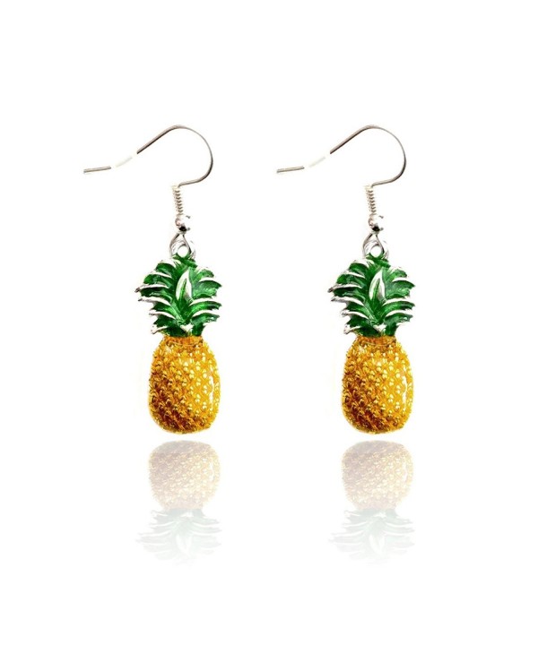 Joji Boutique Enameled Pineapple Earrings