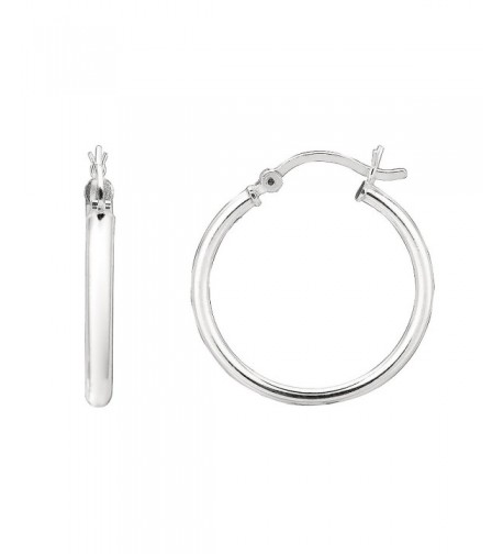 Sterling Silver Tubular Round Earrings