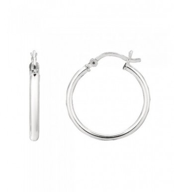 Sterling Silver Tubular Round Earrings