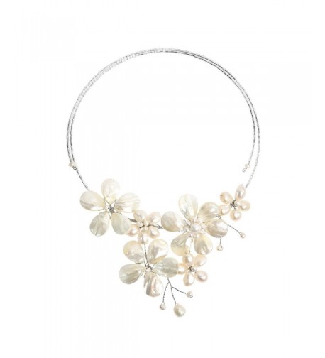 Floral Cultured Freshwater Cluster Necklace