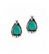 Oxidized Sterling Turquoise Gemstone Earrings