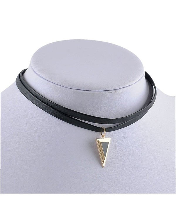 Kissweet Layered Leather Triangle Pendent