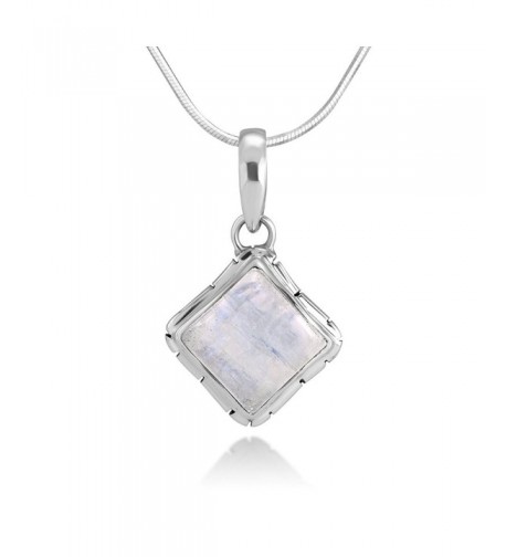 Sterling Moonstone Healing Gemstone Necklace