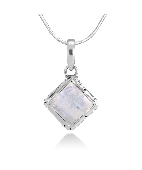 Sterling Moonstone Healing Gemstone Necklace