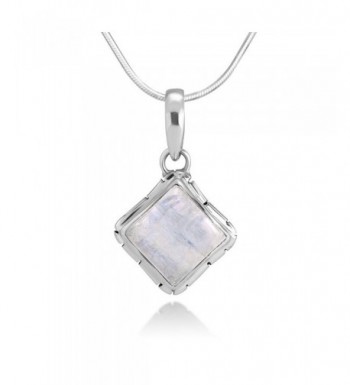 Sterling Moonstone Healing Gemstone Necklace