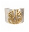 Hammered Boutique Monogram Initial Bracelet