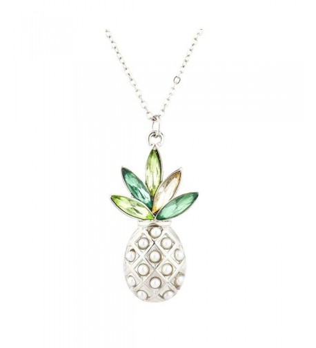 Lux Accessories PIneapple Pendant Necklace