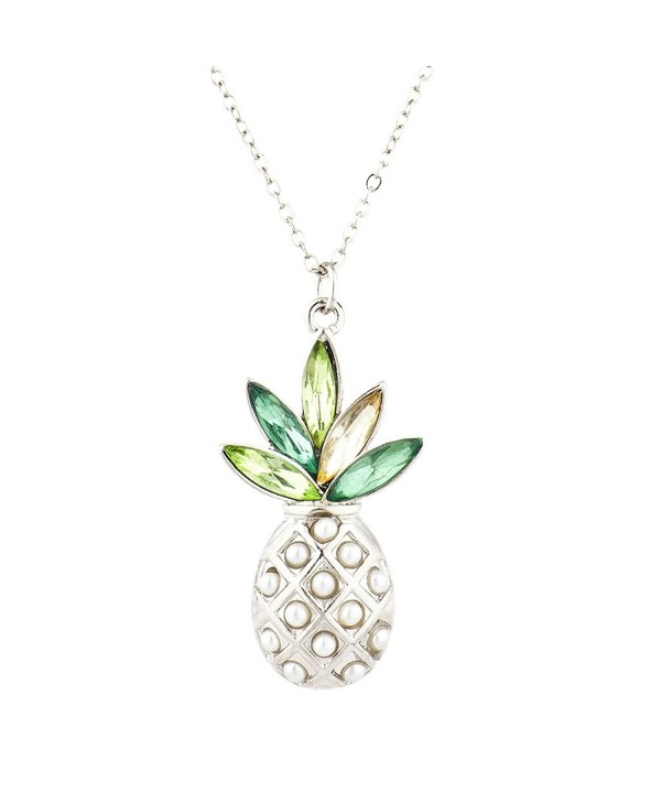 Lux Accessories PIneapple Pendant Necklace