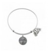 Daughter Charm Bangle Silvertone Finish