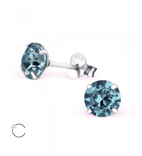 Sterling Sapphire Swarovski Crystals Earrings