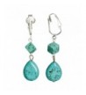 Turquoise Clip Earrings Teardrop Teardrops