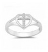 Clear Cross Christian Sterling Silver
