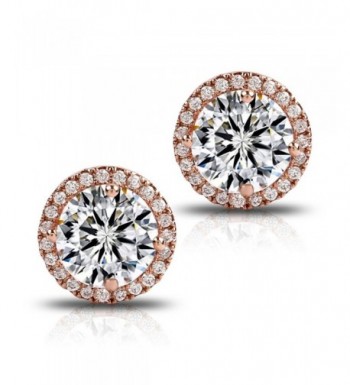 Gold Plated Cluster Round Earrings 1 66cttw