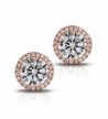 Gold Plated Cluster Round Earrings 1 66cttw