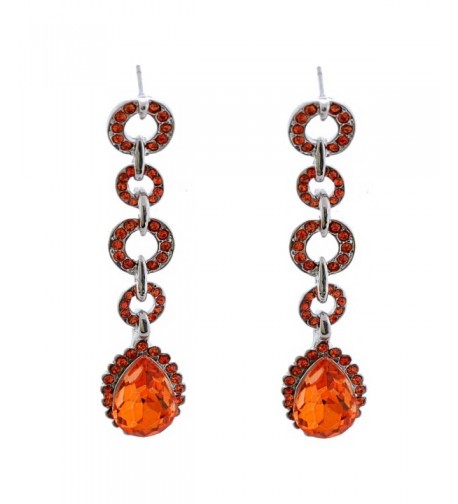 Topwholesalejewel Fashion Padparadscha Teardrop Earrings