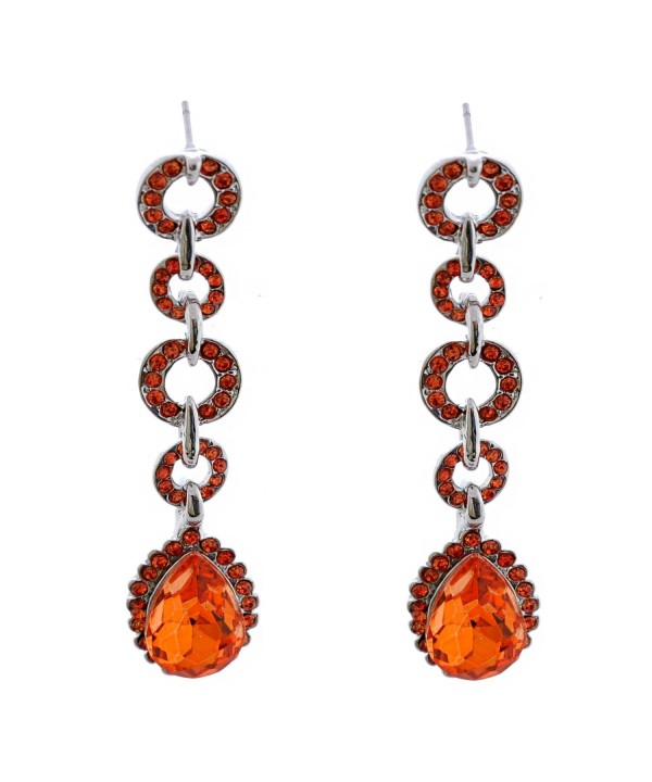 Topwholesalejewel Fashion Padparadscha Teardrop Earrings