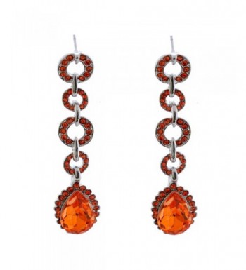 Topwholesalejewel Fashion Padparadscha Teardrop Earrings