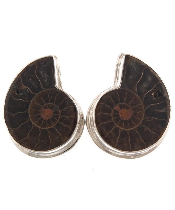 Sterling Natural Madagascar Ammonite Earrings Sterling Natural Madagascar Ammonite Earrings